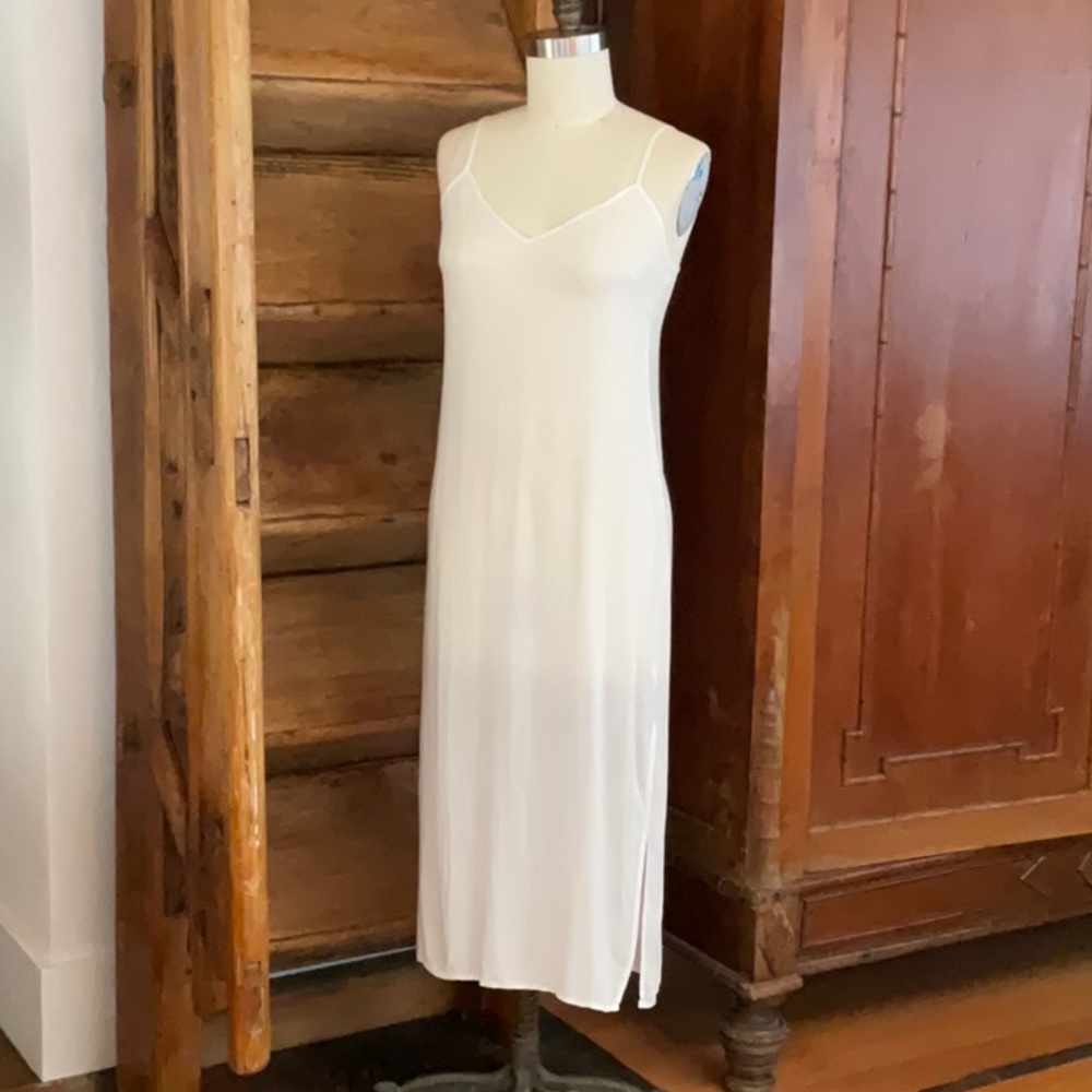 Splendid White Slip Midi Dress